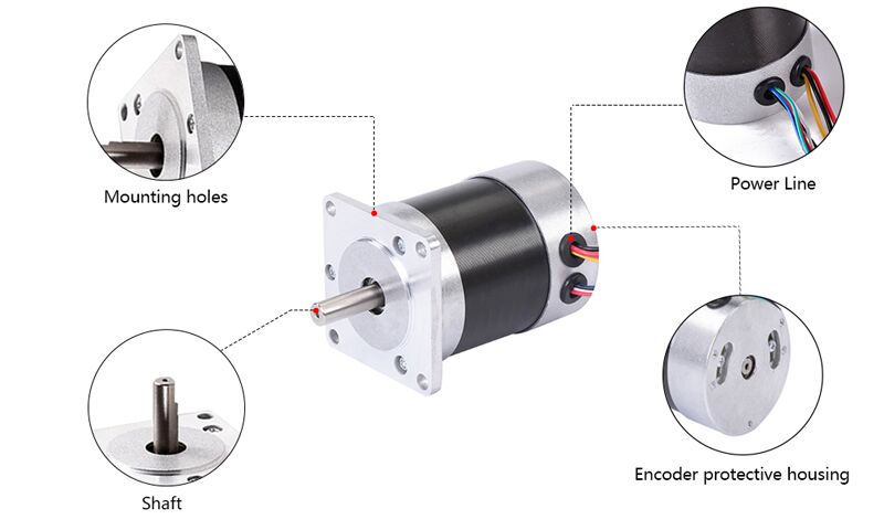 48V 100W BLDC motor detail