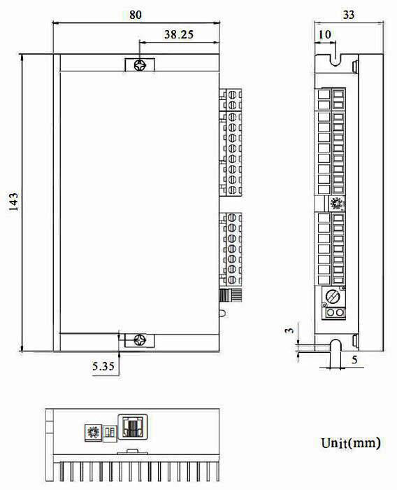 12V 56V bldc controller dimensions