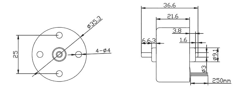 3000 rpm 12V Inrunner Sensored Brushless DC Motor