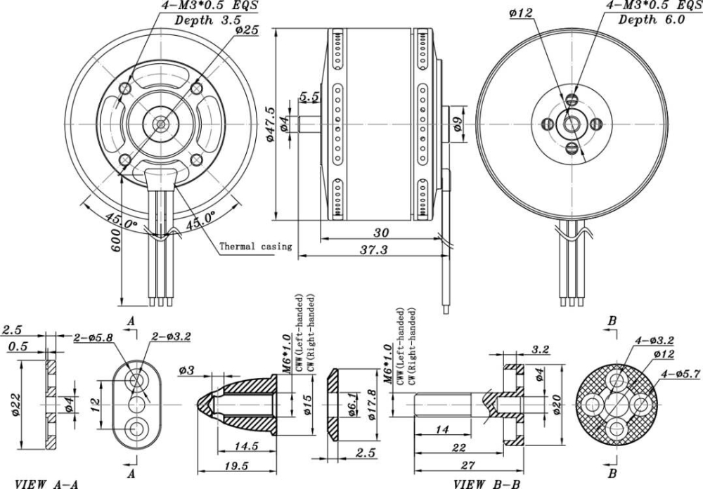 320KV Brushless Motor for Heavy Lifting Drone