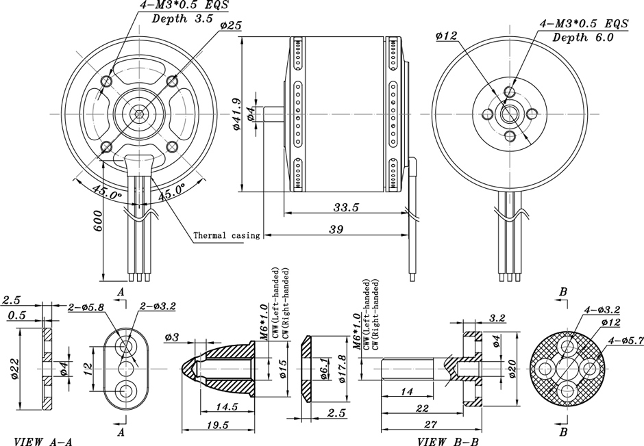 400KV Brushless Motor for Heavy Lifting Drone