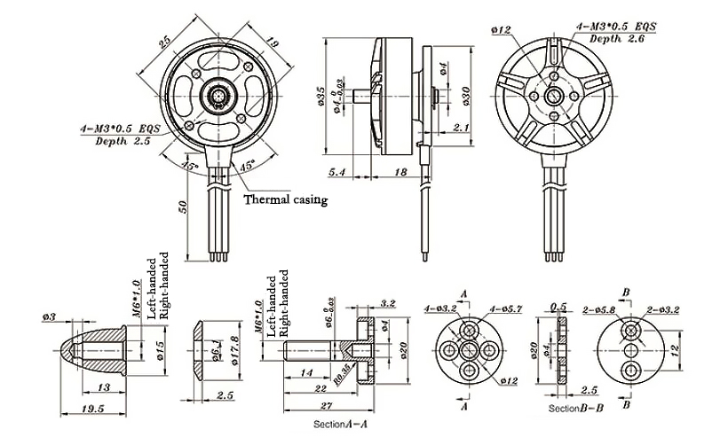 4000KV brushless motor for multirotor drone