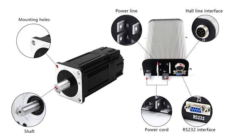 48V 400W BLDC motor details