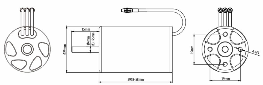 6500KV brushless motor dimension