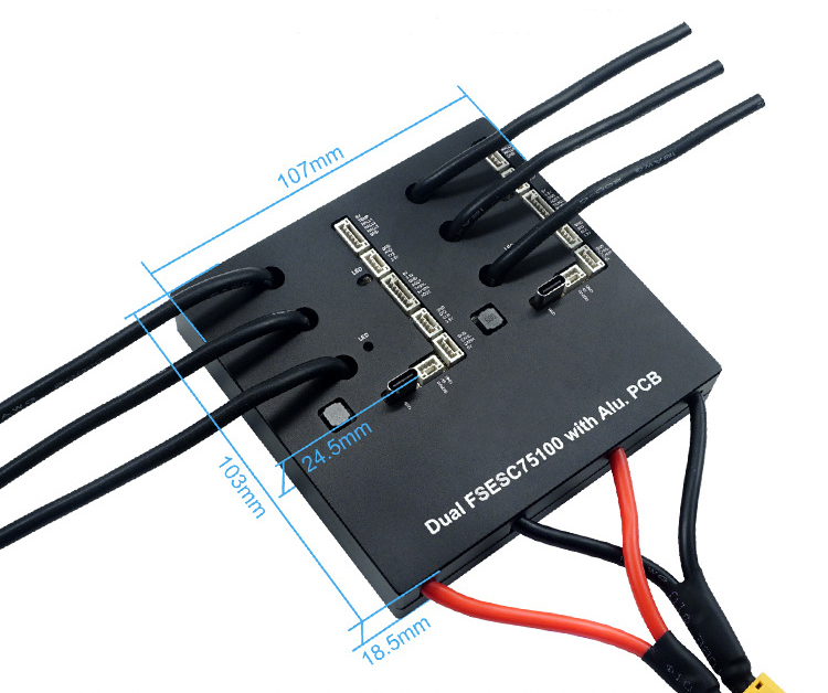 100A 4-12s brushless esc controller dimension
