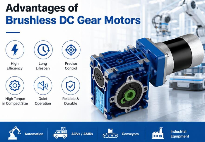 Key advantages of brushless dc gear motors